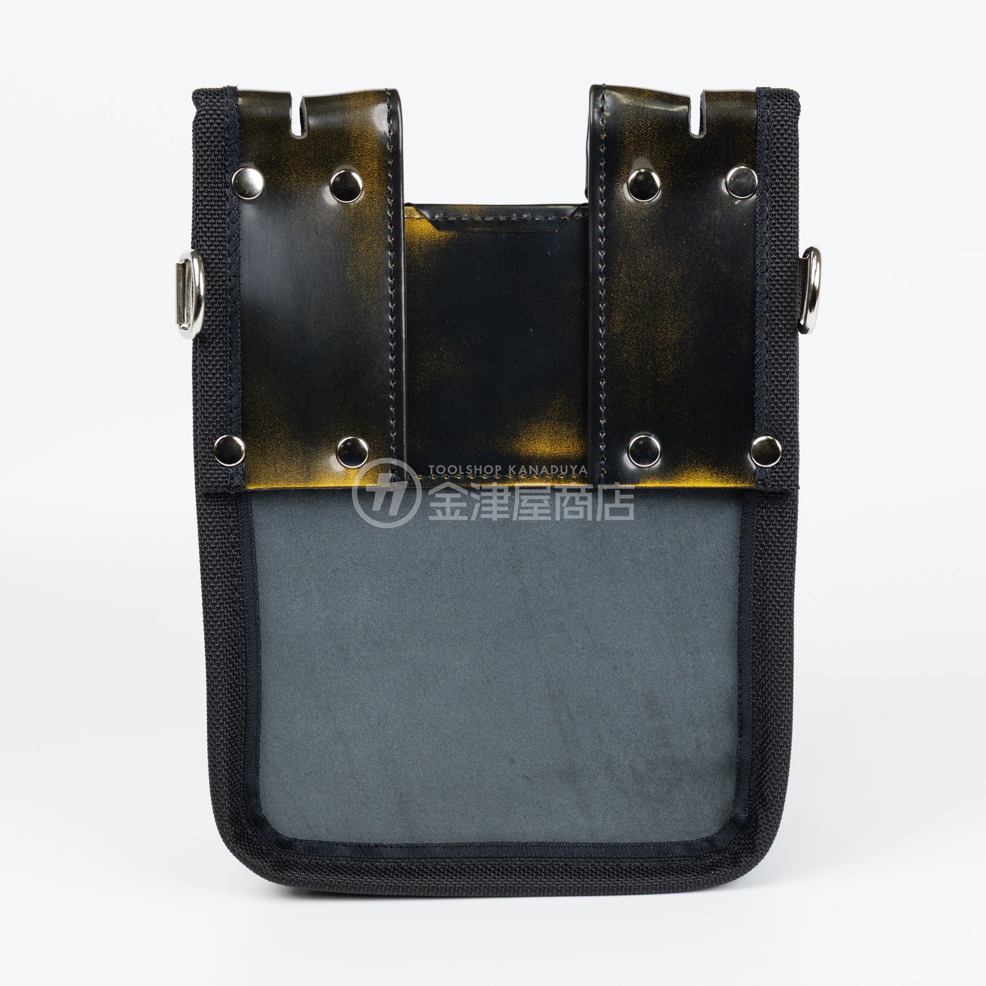 ニックス(KNICKS) 鳶職向仕様ツーウェイタイプアドバンガラス革2段腰袋 底・縁補強タイプ ADV-201TB-Y イエロー-