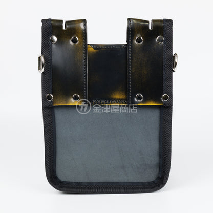 ニックス(KNICKS) 鳶職向仕様ツーウェイタイプアドバンガラス革2段腰袋 底・縁補強タイプ ADV-201TB-Y イエロー-