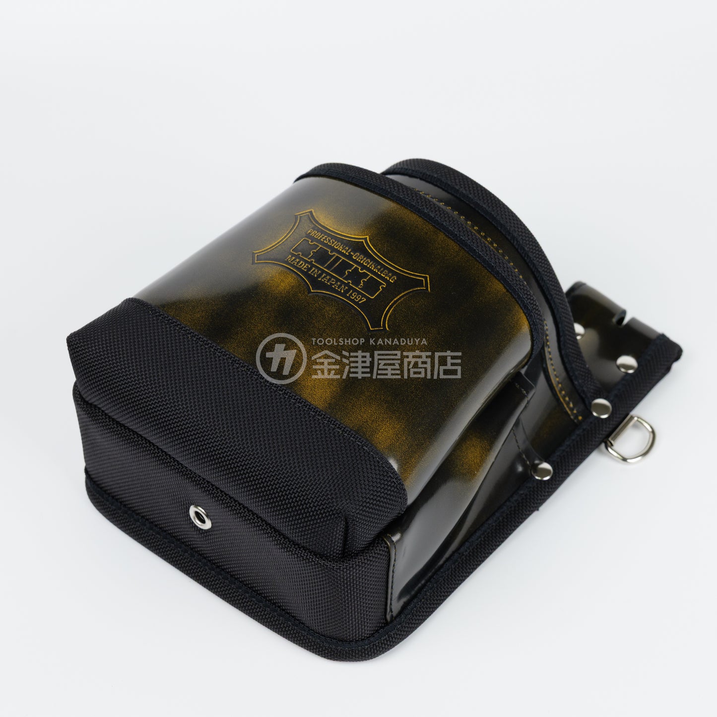 ニックス(KNICKS) 鳶職向仕様ツーウェイタイプアドバンガラス革2段腰袋 底・縁補強タイプ ADV-201TB-Y イエロー-