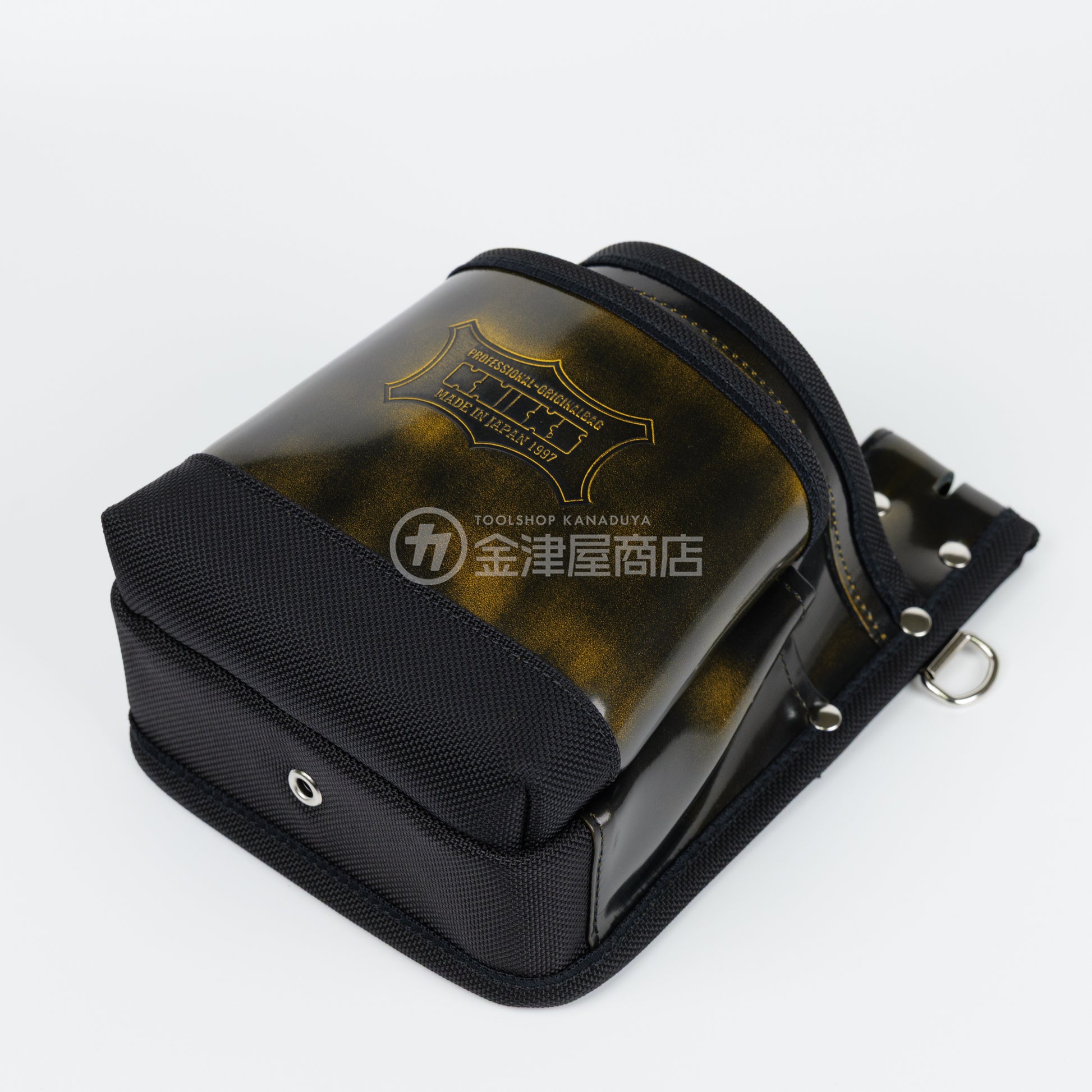 ニックス(KNICKS) 鳶職向仕様ツーウェイタイプアドバンガラス革2段腰袋 底・縁補強タイプ ADV-201TB-Y イエロー-