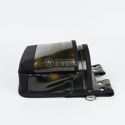 ニックス(KNICKS) 鳶職向仕様ツーウェイタイプアドバンガラス革2段腰袋 底・縁補強タイプ ADV-201TB-Y イエロー-