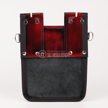 【アウトレット】ニックス(KNICKS) 鳶職向仕様ツーウェイタイプアドバンガラス革2段腰袋 ADV-201TB-R