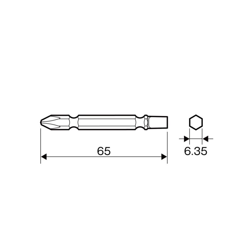 ANEX ハイパービット 2本組 両頭コンビタイプ +2×-6×65 AHPM-2665