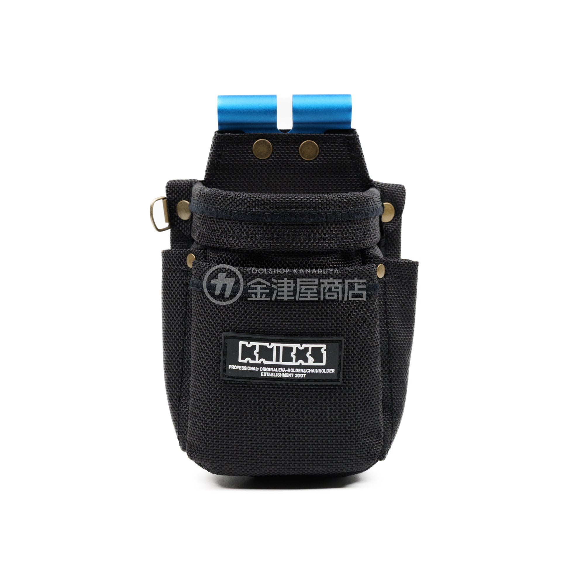 ニックス(KNICKS) コーデュラバリスティック生地アルミ補強VA小物腰袋 BA-202VADX(白タグ) 公認カスタム-BA-202VADXCUS-BL