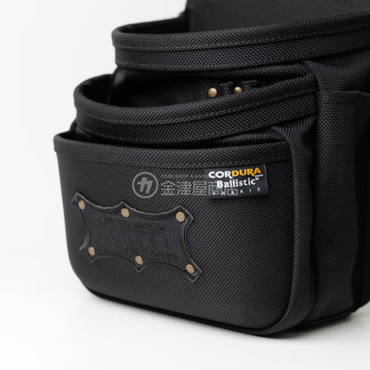 ニックス(KNICKS) 前袋(外側)EVA型押タイプ コーデュラバリスティック生地チェーン対応3段腰袋 BAT-301DDXSP【TITプレート補強入り】-