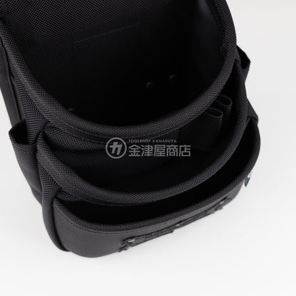 ニックス(KNICKS) 前袋(外側)EVA型押タイプ コーデュラバリスティック生地チェーン対応3段腰袋 BAT-301DDXSP【TITプレート補強入り】-