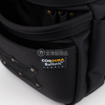 ニックス(KNICKS) 前袋(外側)EVA型押タイプ コーデュラバリスティック生地チェーン対応3段腰袋 BAT-301DDXSP【TITプレート補強入り】-