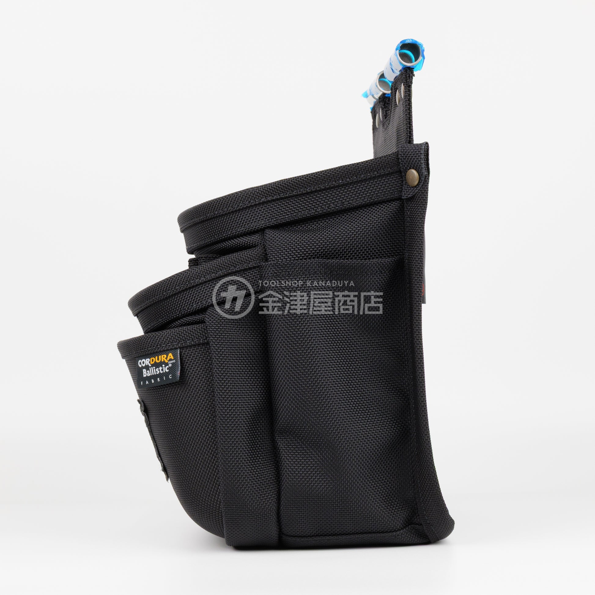 ニックス(KNICKS) 前袋(外側)EVA型押タイプ コーデュラバリスティック生地チェーン対応3段腰袋 BAT-301DDXSP【TITプレート補強入り】-