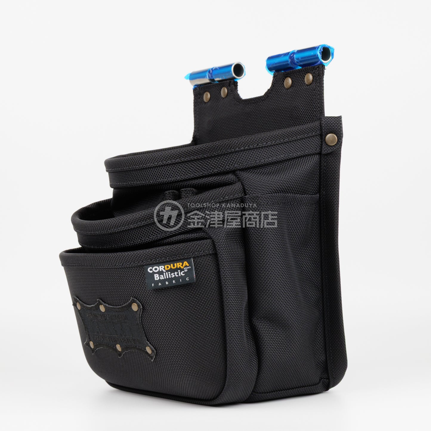 ニックス(KNICKS) 前袋(外側)EVA型押タイプ コーデュラバリスティック生地チェーン対応3段腰袋 BAT-301DDXSP【TITプレート補強入り】-