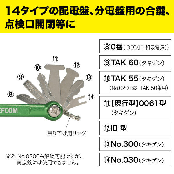 ジェフコム 盤用マルチキー BMK-14-BMK-14