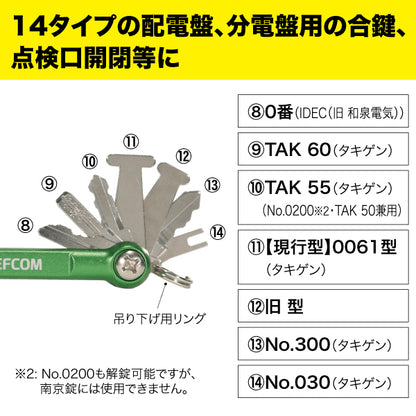 ジェフコム 盤用マルチキー BMK-14-BMK-14