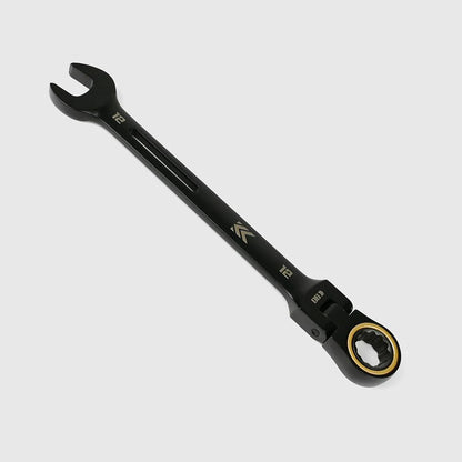 【予約商品】フジ矢 ⾸振りラチェットコンビネーションレンチ（黒金） 12mm CWL-12-BG-