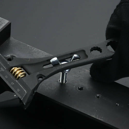 フジ矢 ギア付モンキーレンチ（黒金）FGL-38-BG-