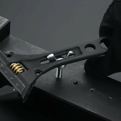 フジ矢 ギア付モンキーレンチ（黒金）FGL-38-BG-