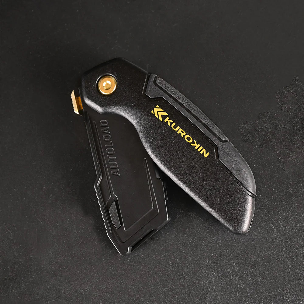 【予約商品】フジ矢 電工ユーティリティナイフ折りたたみタイプ（黒金） FK12-BG-