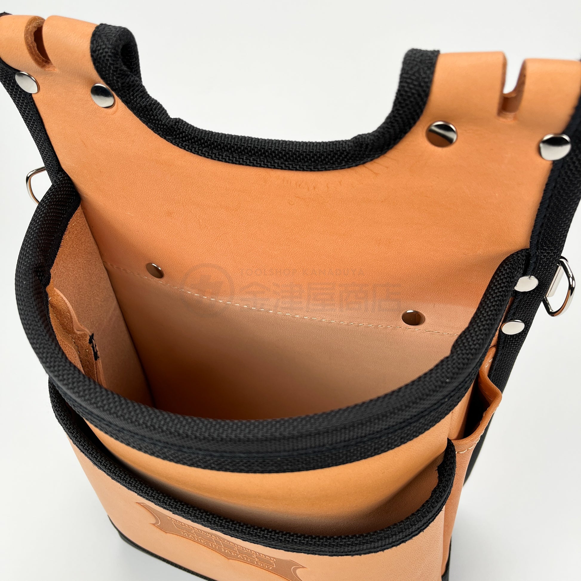 【アウトレット】ニックス(KNICKS) ヌメ革建築用2段腰袋【バリスティック縁巻・底補強】KNS-201BA-