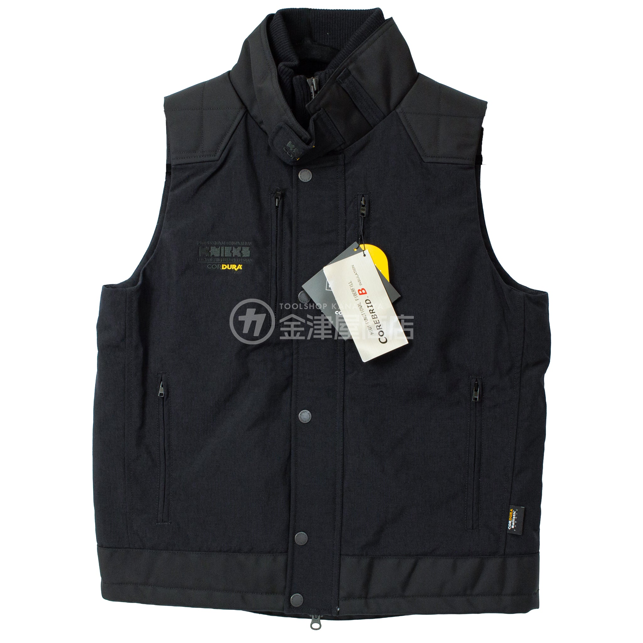 ニックス(KNICKS) コーデュラ 防寒ベスト【2026年刺繍タイプ】ブラック