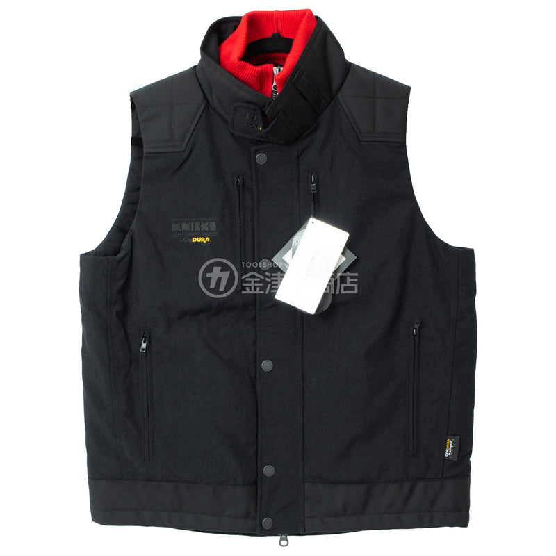 ニックス(KNICKS) コーデュラ 防寒ベスト【2026年刺繍タイプ】ブラック/レッド 12504-12504-910-M-2026