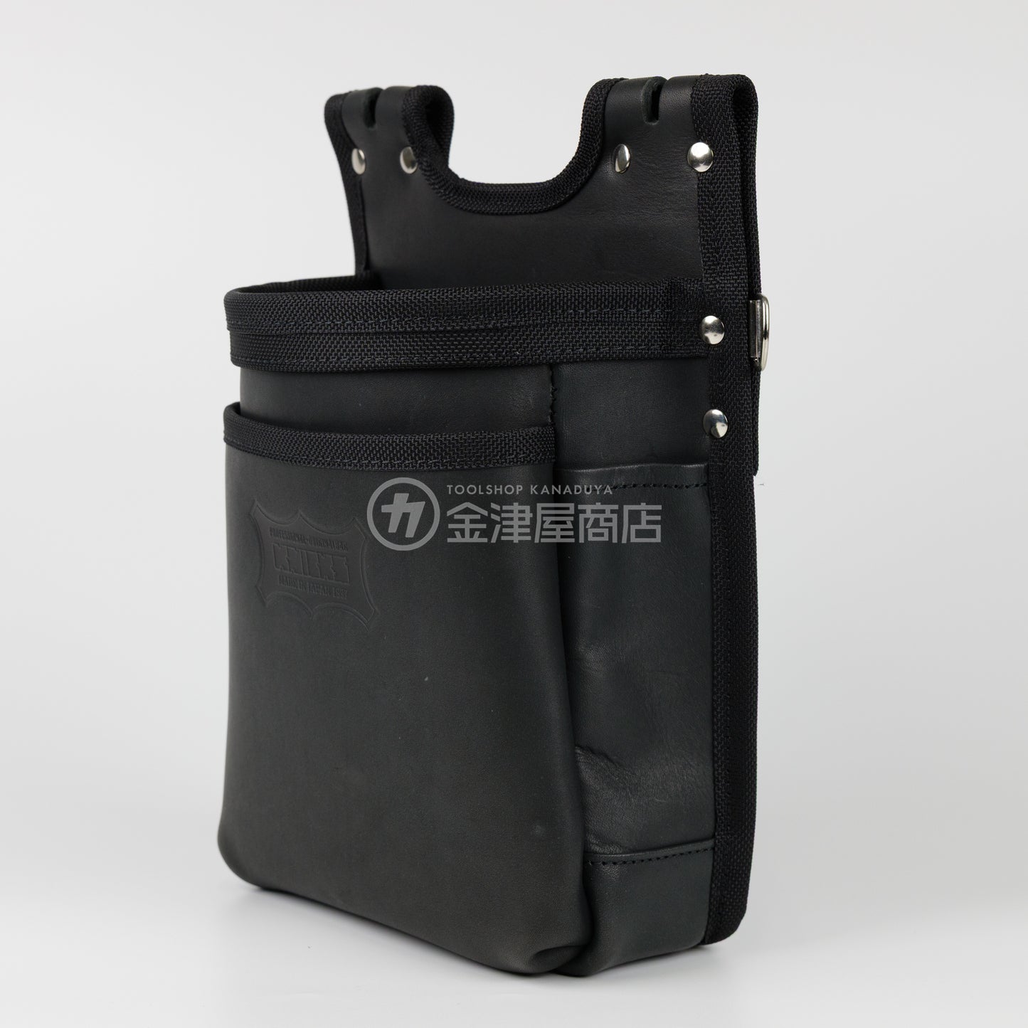 【アウトレット】ニックス(KNICKS) ヌメ革建築用2段腰袋【バリスティック縁巻】KBS-201BA