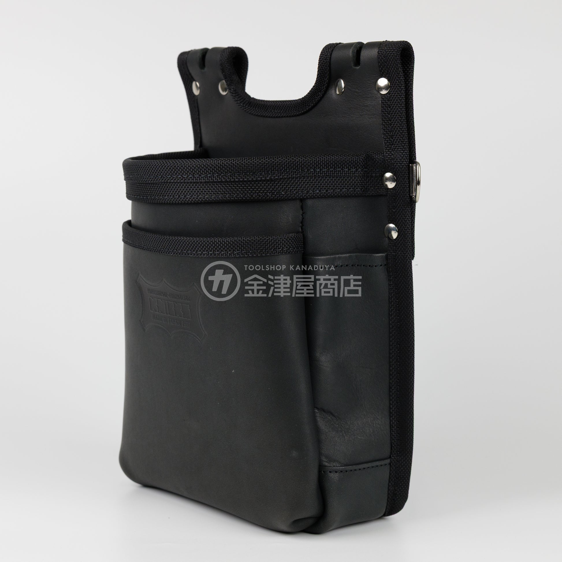 【アウトレット】ニックス(KNICKS) ヌメ革建築用2段腰袋【バリスティック縁巻】KBS-201BA