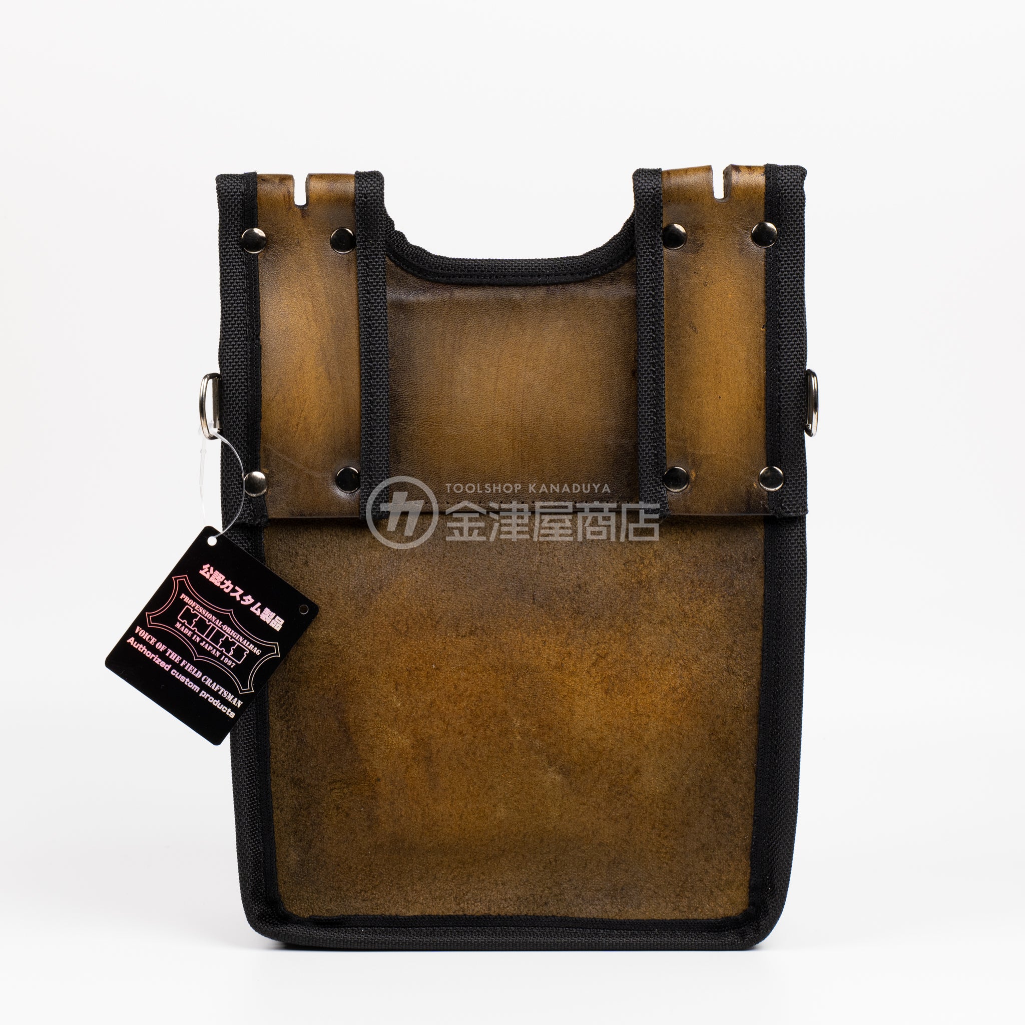 ラスト一点限り　ニックス KGC-201BA　グローブ革建築用2段腰袋 ニックス(KNICKS) グローブ革建築用2段腰袋 底・縁補強タイプ KGC