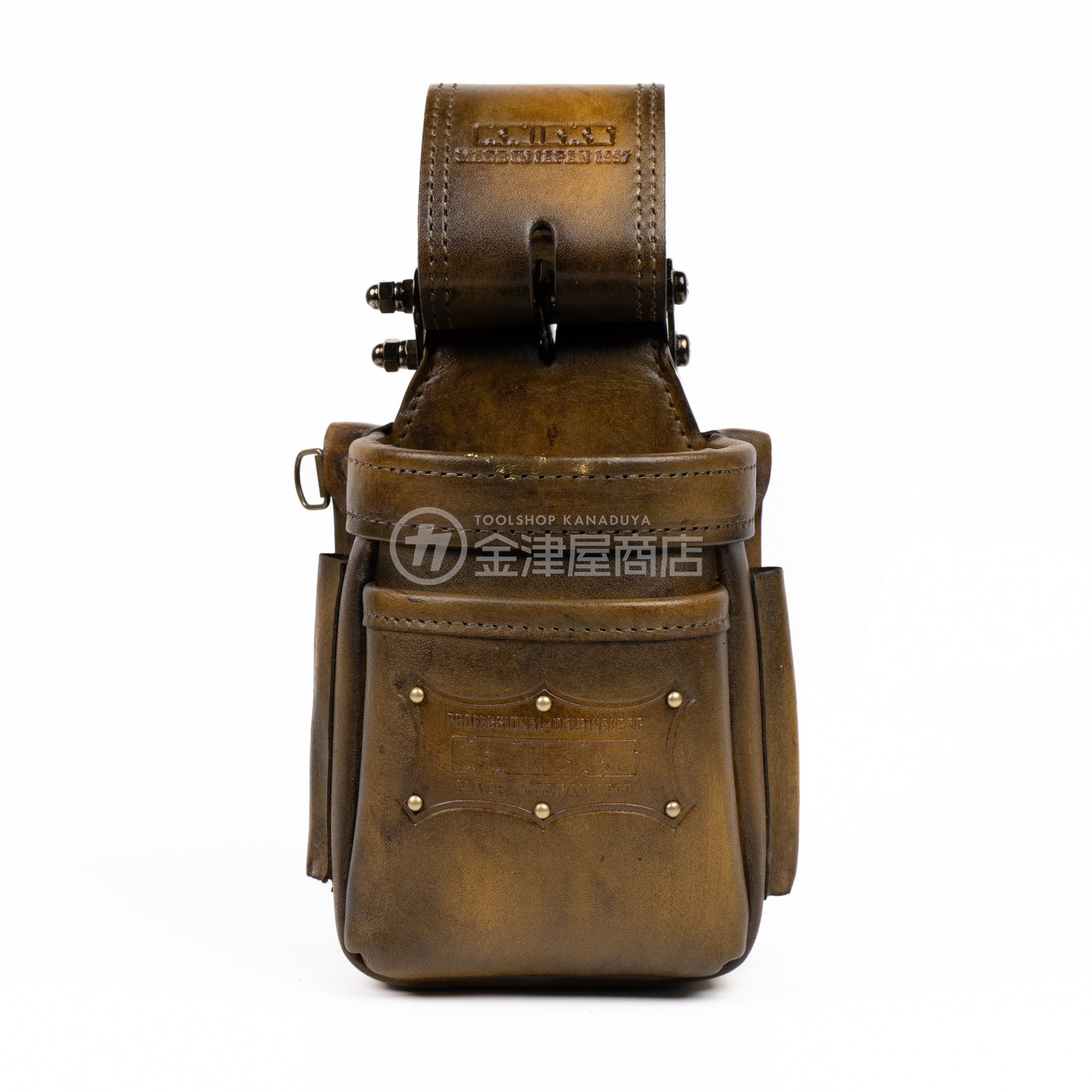 ニックス(KNICKS) 最高級硬式グローブ革チェーンタイプ VA小物腰袋 KGC-201VADX【ヴィンテージカラー】追加カスタム スタッズ6点打ち-