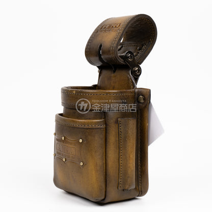 ニックス(KNICKS) 最高級硬式グローブ革チェーンタイプ VA小物腰袋 KGC-201VADX【ヴィンテージカラー】追加カスタム スタッズ6点打ち-