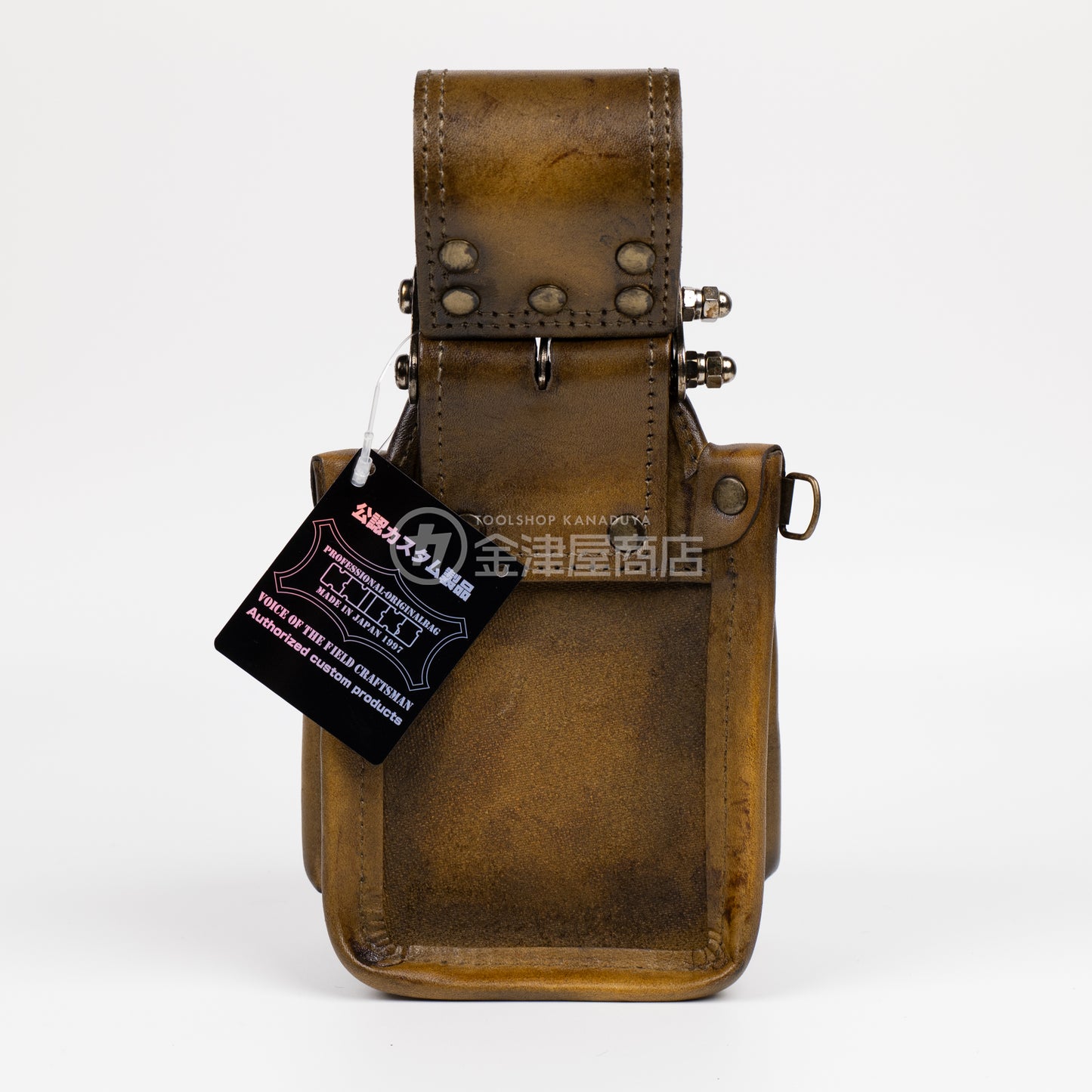 ニックス(KNICKS) 最高級硬式グローブ革チェーンタイプ VA小物腰袋 KGC-201VADX【ヴィンテージカラー】追加カスタム スタッズ6点打ち-