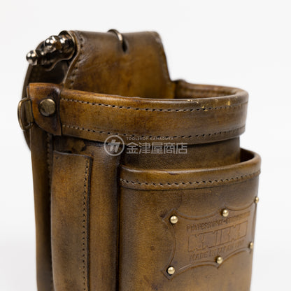 ニックス(KNICKS) 最高級硬式グローブ革チェーンタイプ VA小物腰袋 KGC-201VADX【ヴィンテージカラー】追加カスタム スタッズ6点打ち-