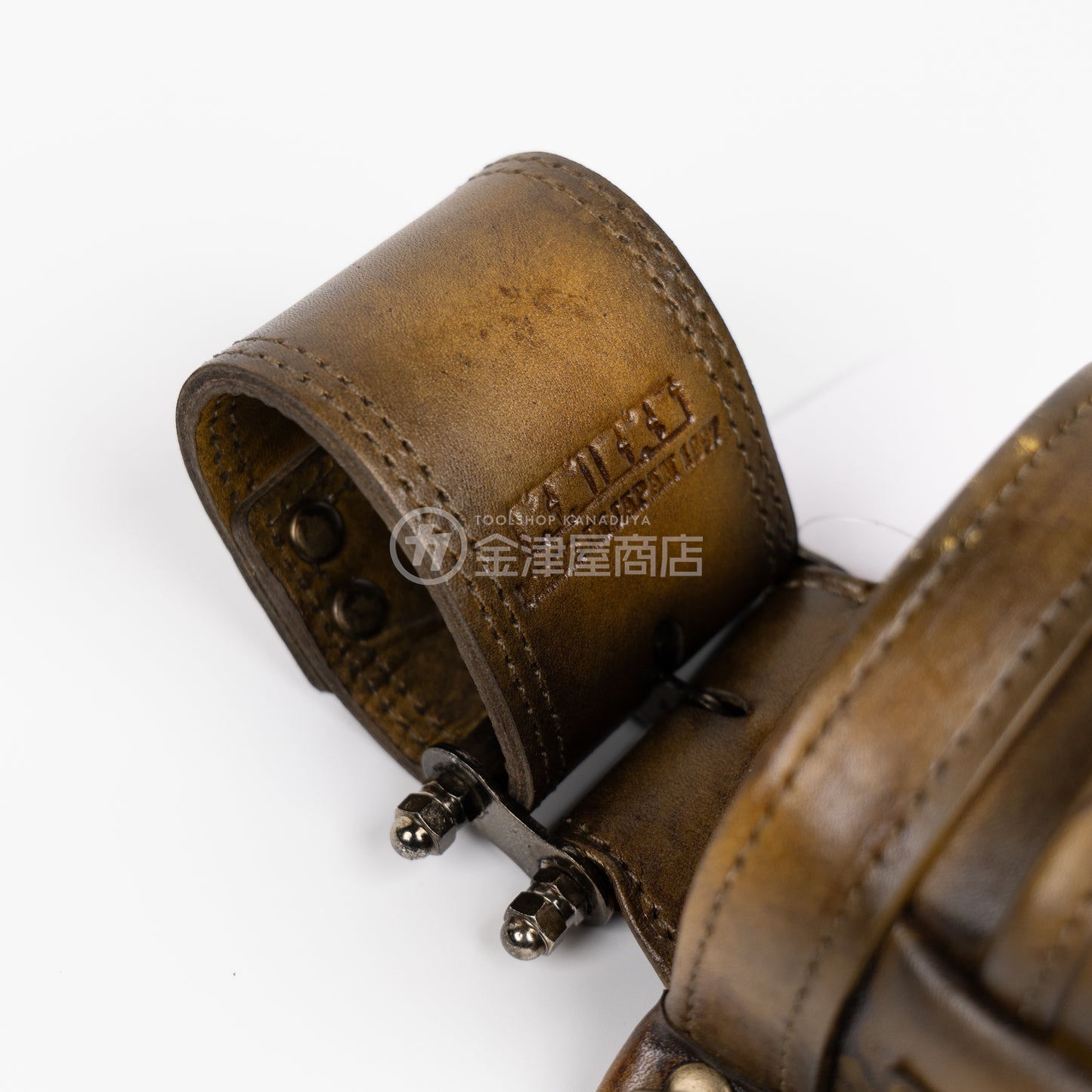 ニックス(KNICKS) 最高級硬式グローブ革チェーンタイプ VA小物腰袋 KGC-201VADX【ヴィンテージカラー】追加カスタム スタッズ6点打ち-