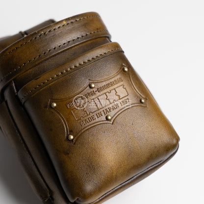 ニックス(KNICKS) 最高級硬式グローブ革チェーンタイプ VA小物腰袋 KGC-201VADX【ヴィンテージカラー】追加カスタム スタッズ6点打ち-