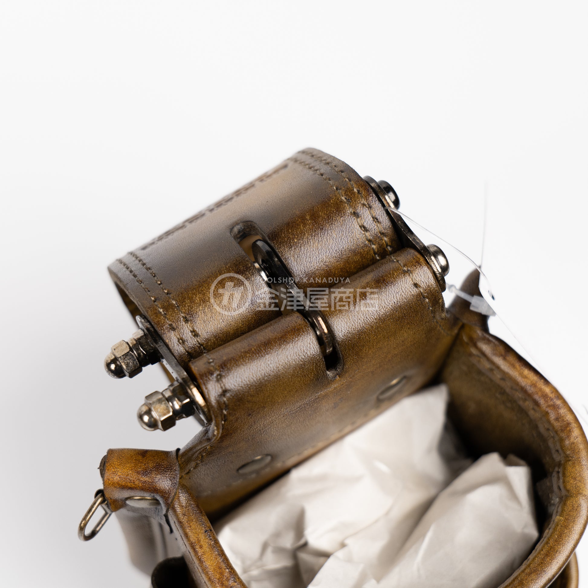 ニックス(KNICKS) 最高級硬式グローブ革チェーンタイプ VA小物腰袋 KGC-201VADX【ヴィンテージカラー】追加カスタム スタッズ6点打ち-