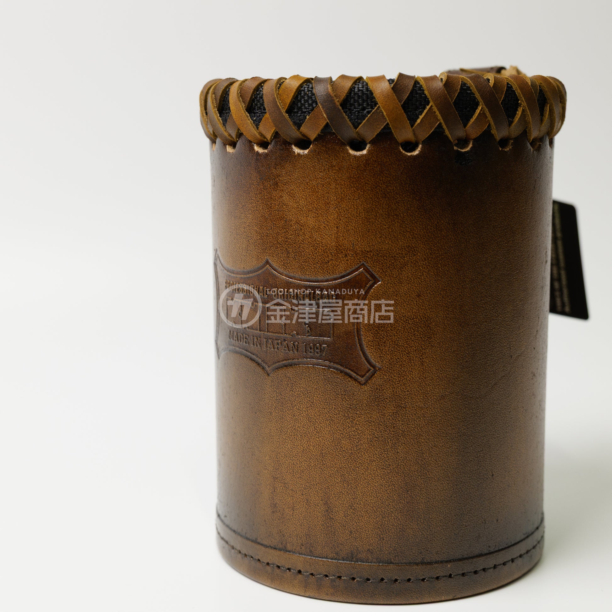 ニックス(KNICKS) 自立型ダストカップ KNS-100DC【ヴィンテージカラー】追加カスタム VC革紐W巻-