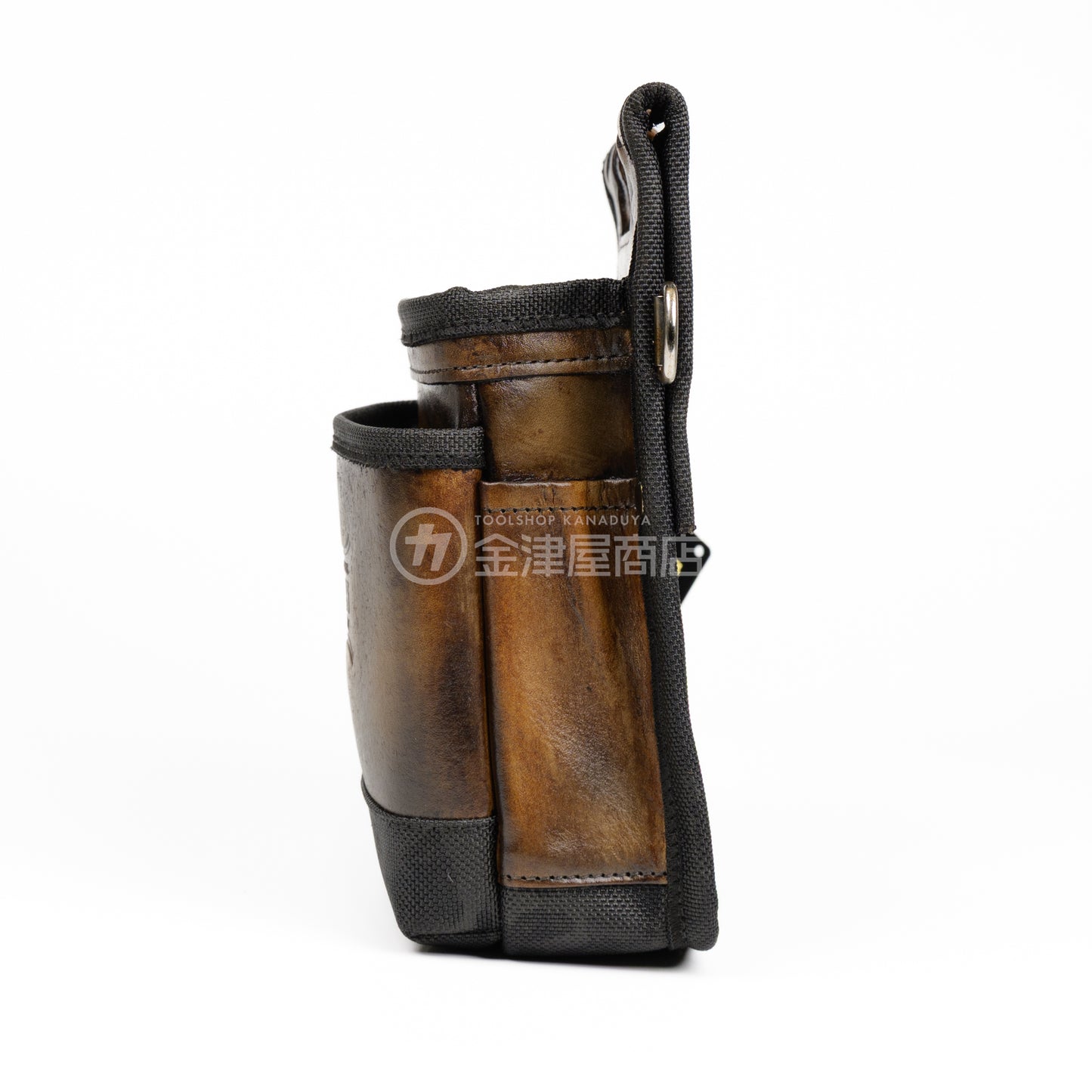 ニックス(KNICKS) 鳶職向仕様ツーウェイタイプヌメ革２段腰袋 底・縁補強タイプ KNS-201TB 【ヴィンテージカラー】-