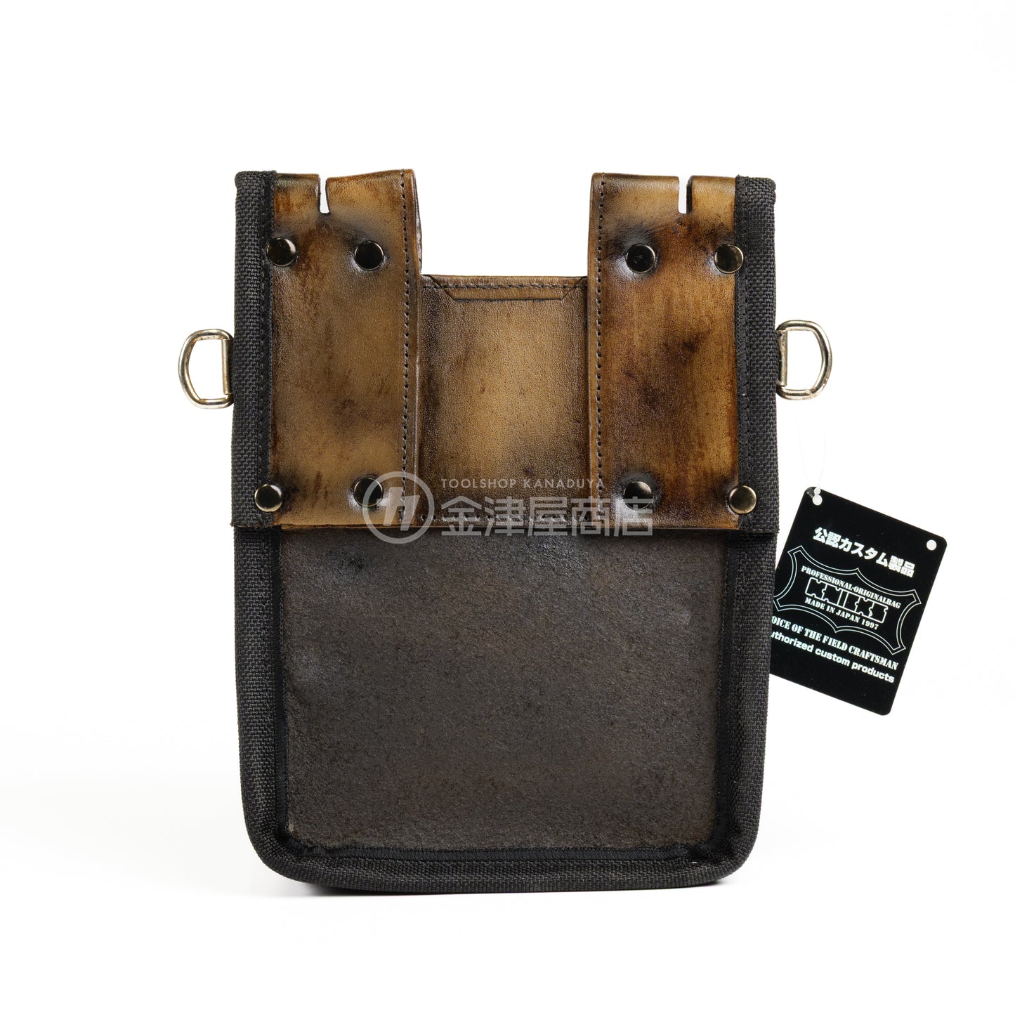 ニックス(KNICKS) 鳶職向仕様ツーウェイタイプヌメ革２段腰袋 底・縁補強タイプ KNS-201TB 【ヴィンテージカラー】-