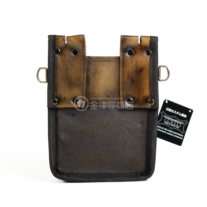 ニックス(KNICKS) 鳶職向仕様ツーウェイタイプヌメ革２段腰袋 底・縁補強タイプ KNS-201TB 【ヴィンテージカラー】-