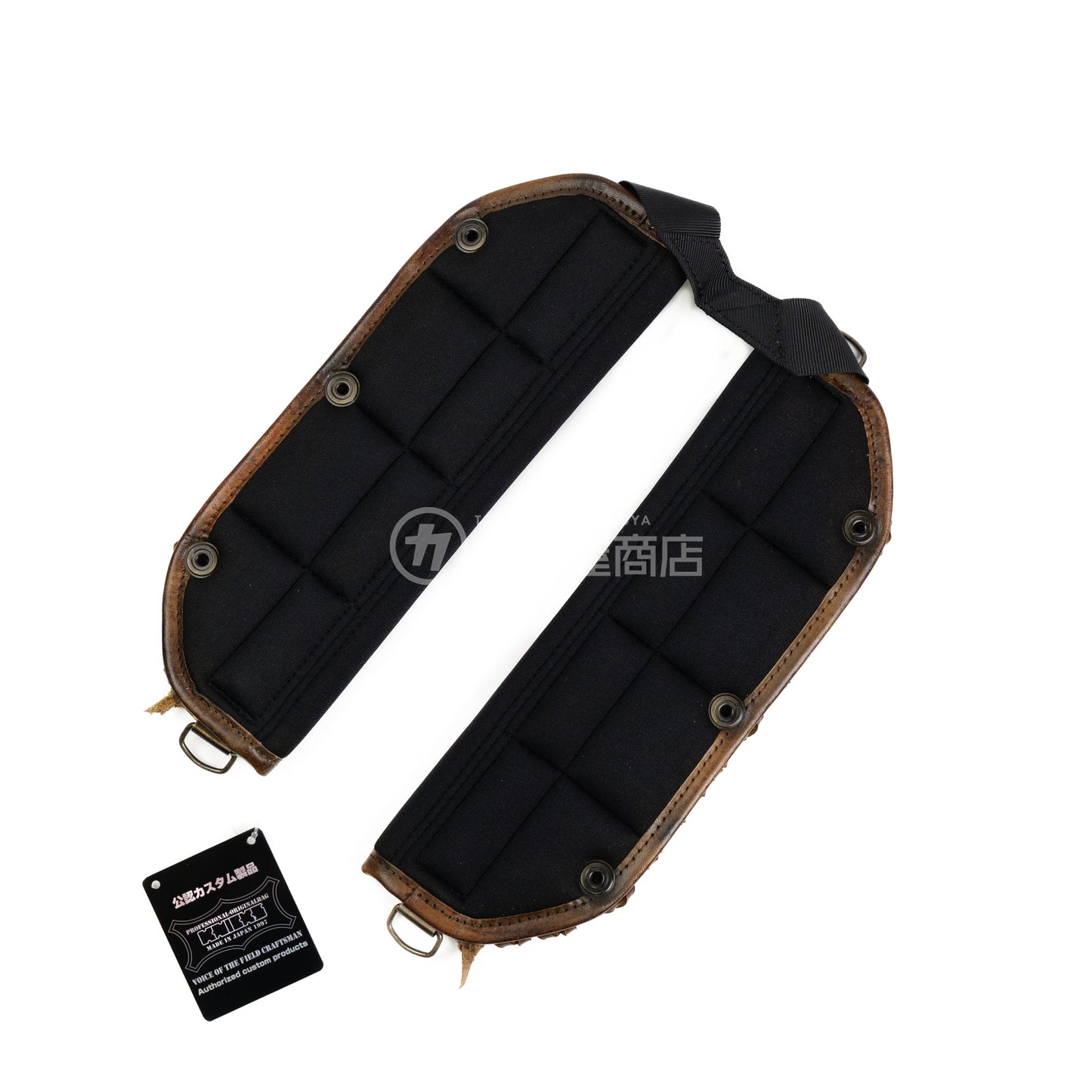 ニックス(KNICKS) ヌメ革後付ショルダーパット KNS-22S【ヴィンテージカラー】追加カスタム VC革紐W巻-