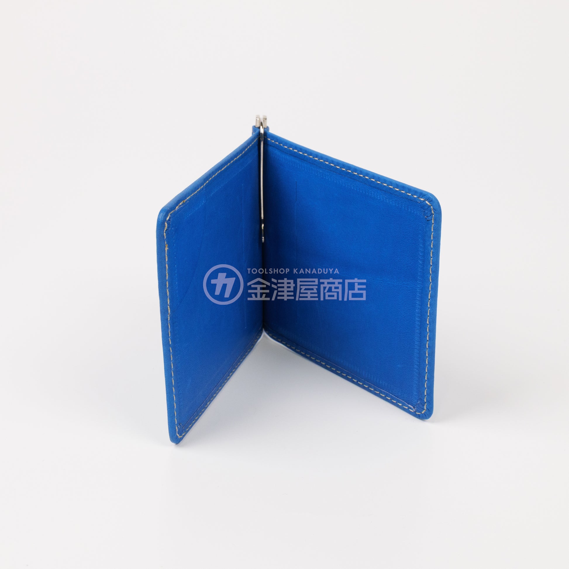 【アウトレット】 ニックス(KNICKS) 最高級硬式グローブ革 マネークリップ 青 MC-BL-