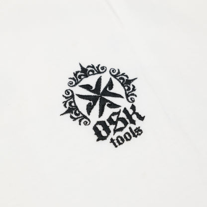 OSKTools 5.6oz オリジナルロゴデザインTシャツ ホワイト-