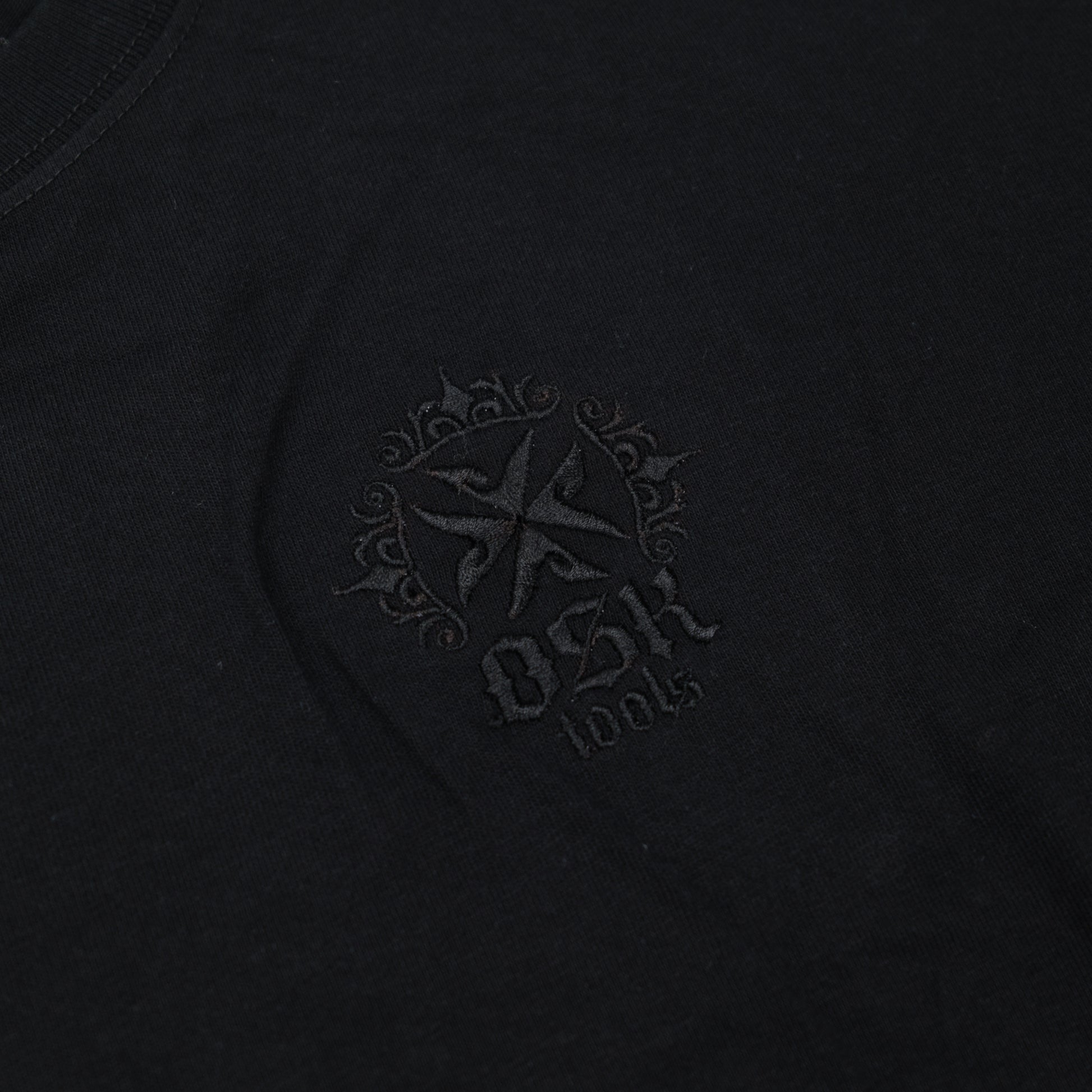 OSKTools 6.2oz ヘビーウェイト ロゴTシャツ ブラック/ホワイト-