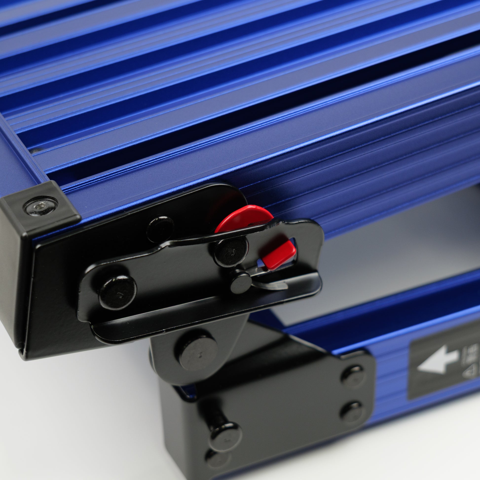 高儀×長谷川工業 SKYSTEP アルミ脚部伸縮足場台 MB-1000(天板高さ0.65～0.96m) メタルブルー【関東限定】-