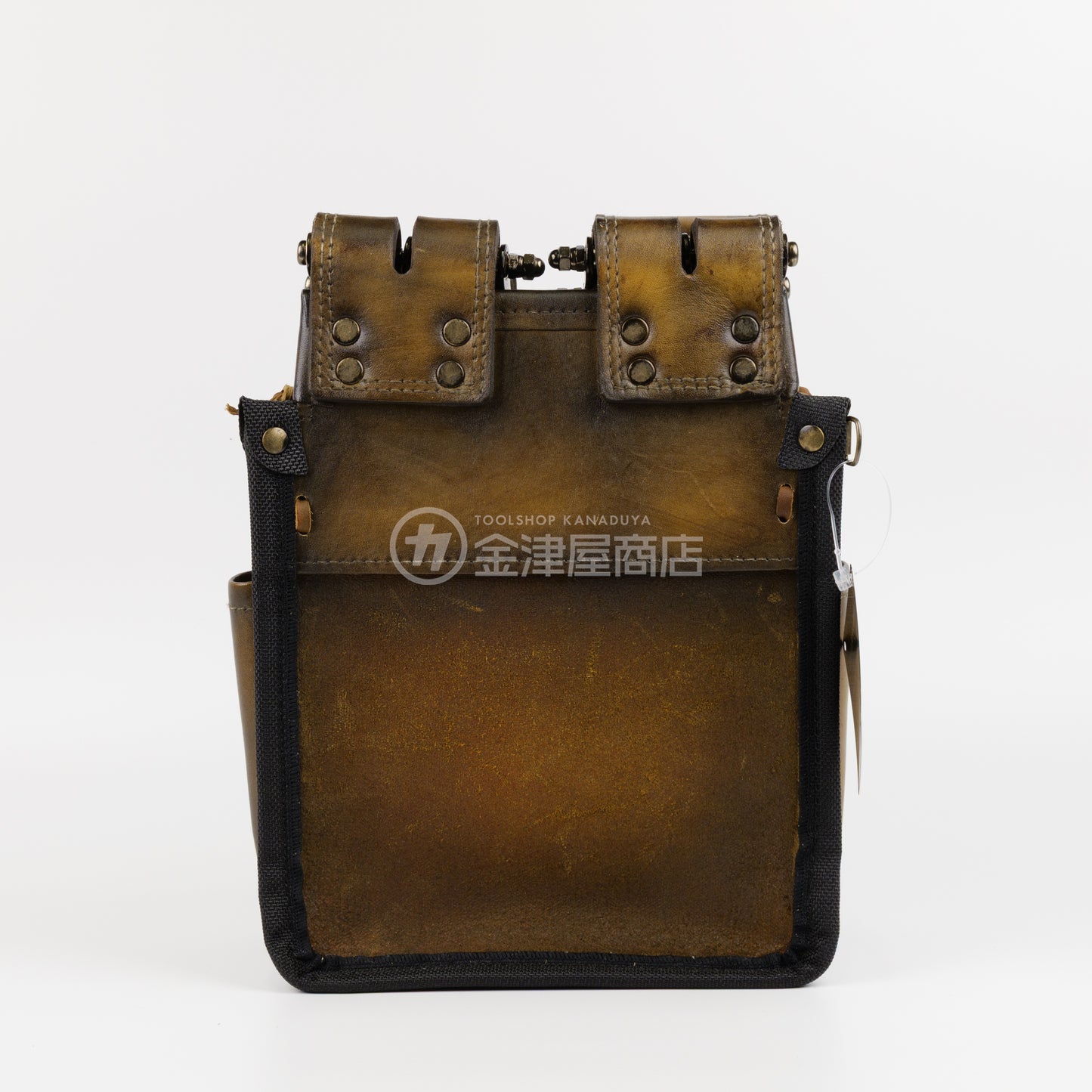 ニックス(KNICKS) 最高級硬式グローブ革3段腰袋チェーンタイプ バリスティック補強仕上げ KGC-301DDX【ヴィンテージカラー】追加カスタム VC革紐W巻3段+VC革紐サイド巻+スタッズ6点打ち+カービング