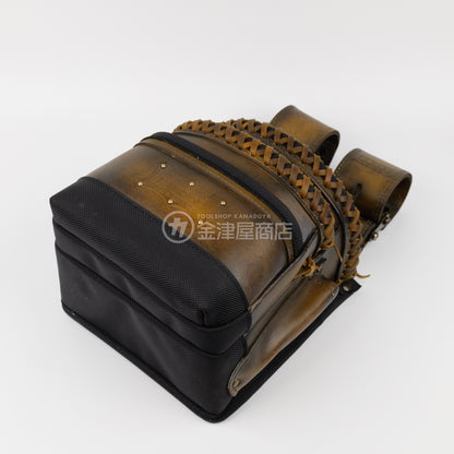 ニックス(KNICKS) 最高級硬式グローブ革3段腰袋チェーンタイプ バリスティック補強仕上げ KGC-301DDX【ヴィンテージカラー】追加カスタム VC革紐W巻2段+スタッズ6点打ち