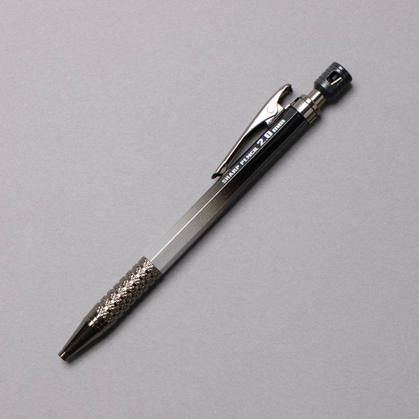 祥碩堂 建築用シャープペンシル HB2.0mm 朱雀 真鍮ボディ シルバー×ブラック-