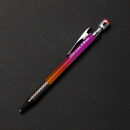 祥碩堂 建築用シャープペンシル 赤 2.0mm 朱雀 真鍮ボディ ゴールド×ヴァイオレット-