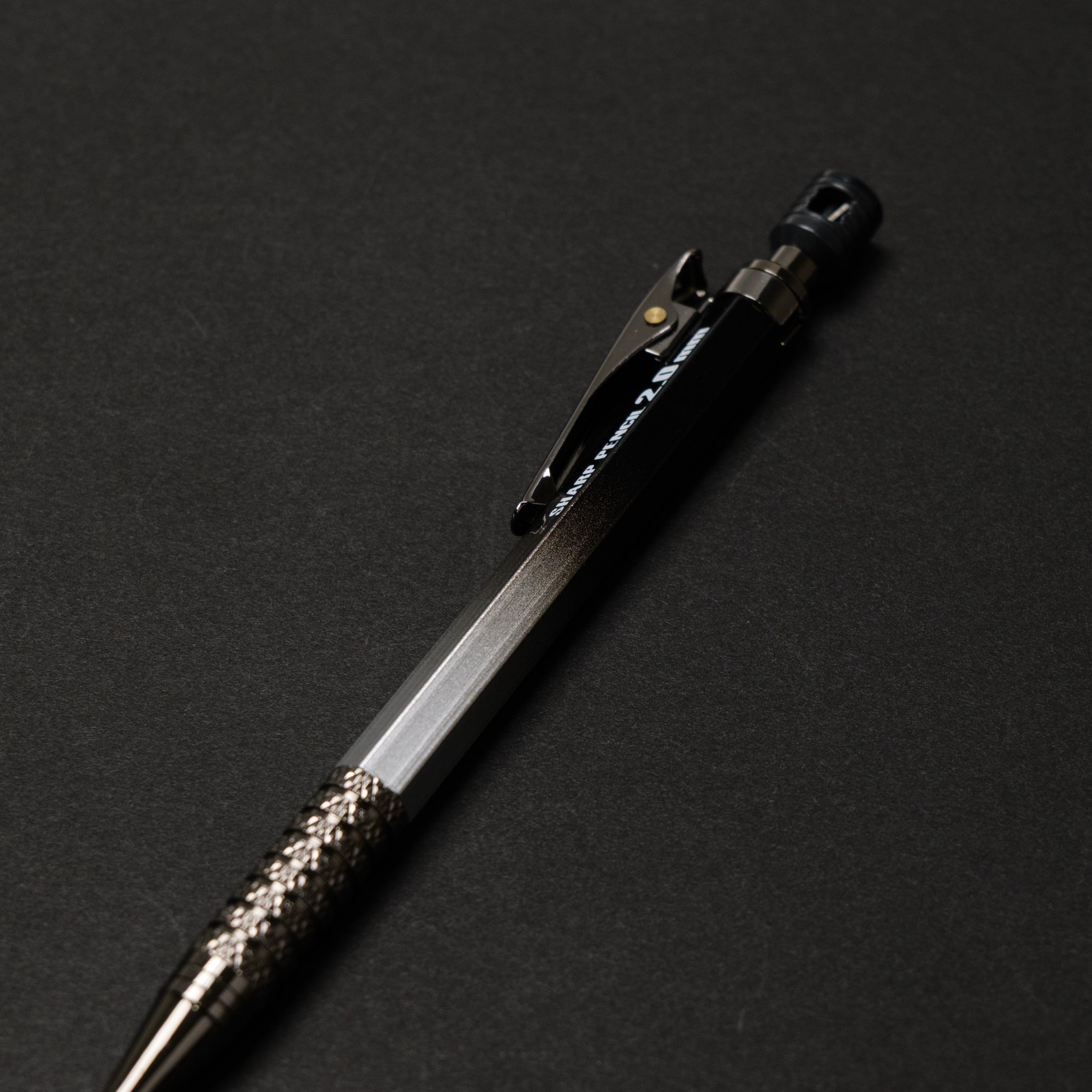 祥碩堂 建築用シャープペンシル HB2.0mm 朱雀 真鍮ボディ シルバー