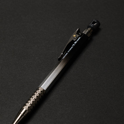 祥碩堂 建築用シャープペンシル HB2.0mm 朱雀 真鍮ボディ シルバー×ブラック-