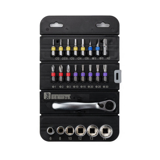 ビッグマン 1/4"DR(6.35mm) ラチェットツールセット 23Pcs ATS-132