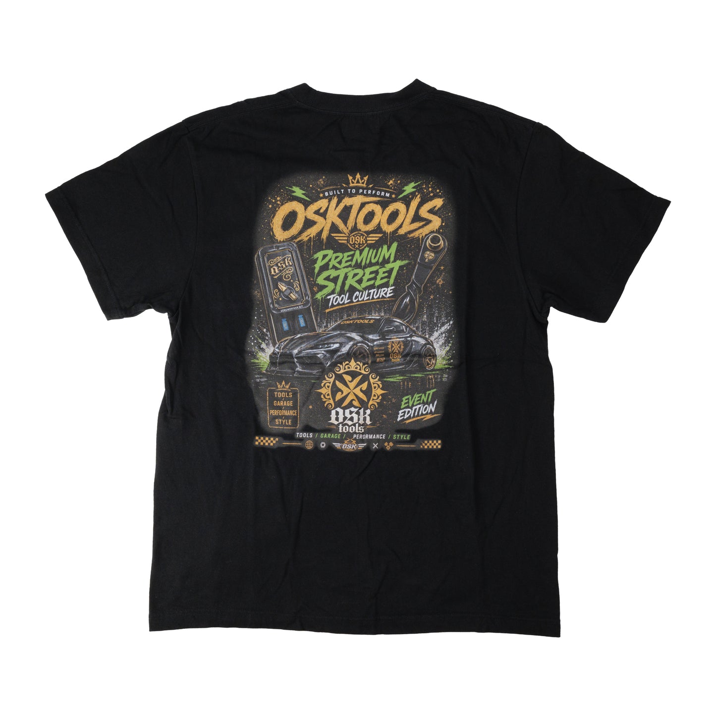 OSKTools 5.6oz プレミアムストリート Tシャツ ブラック-