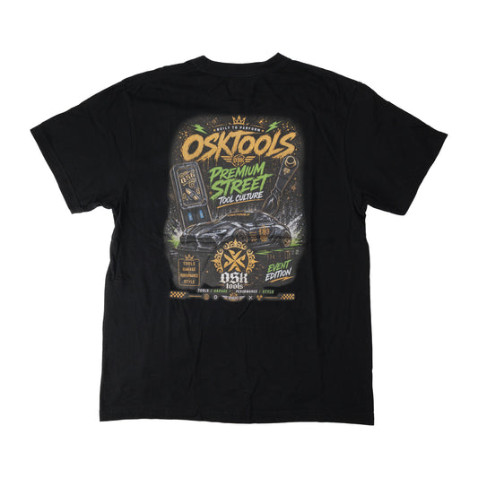 OSKTools 5.6oz プレミアムストリート Tシャツ ブラック-